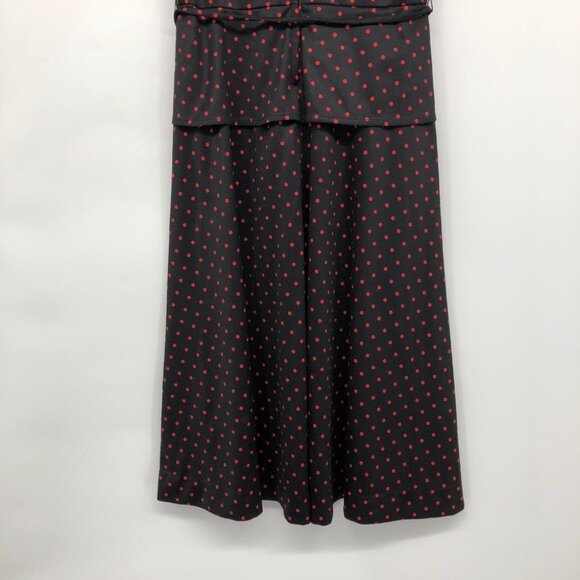 Vintage Place De La Mode by Sears Short Sleeve Red Black Polka Dot A-line dress - Picture 8 of 15